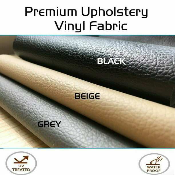 Soft handle Stretch Lightweight Mid Grey Faux leather/leatherette/Pvc fabric